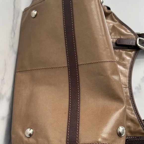 Tod's G-Line Easy Sacca Coated Canvas Tote Bag in Brown Bronze - Picture 13 of 16